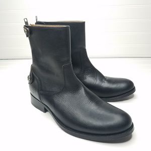 Frye Buckle Mid Calf Zip Up Boots Wmns Sz 5.5